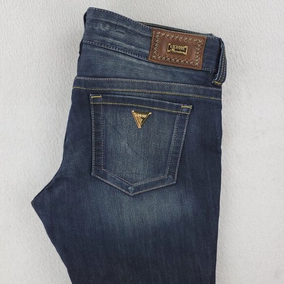 Guess Daredevil Jeans Skinny Leg Stretch Low Rise Women's 31 Measures 34x33 NWT - Picture 11 of 12
